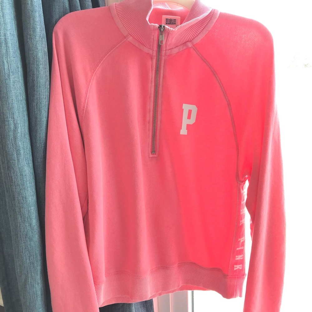 victoria secret pink quarter zip